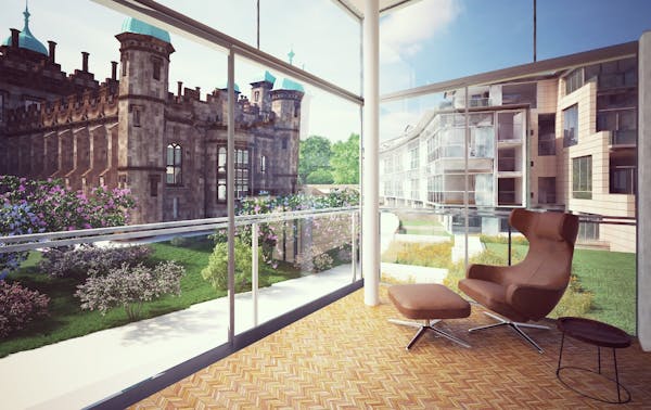 Image for Works start on contemporary crescent in Edinburgh World Heritage Site grounds