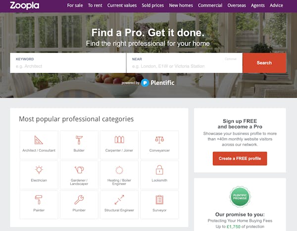Image for Plentific and ZPG team up to launch 'Find a Pro' service