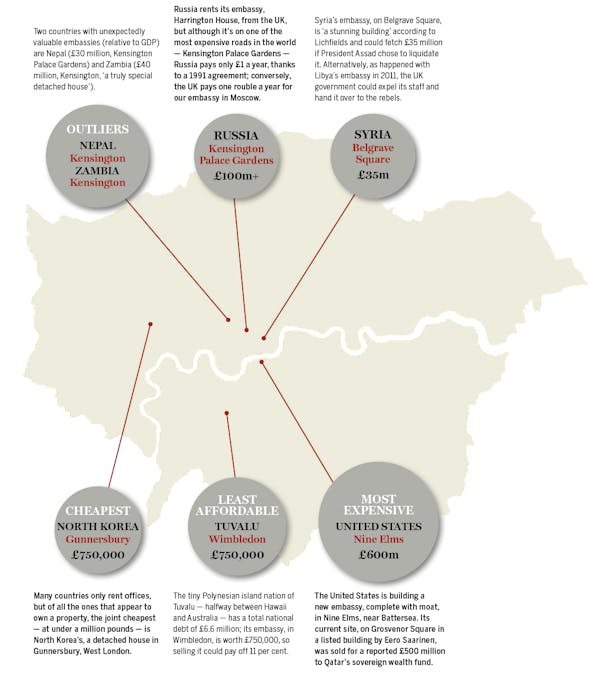 Image for Diplomatic Envy: How much are London's embassies really worth?