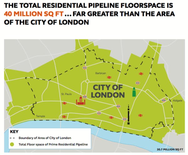 Image for London's luxury property pipeline peaks, but squeezed margins are pushing investors out