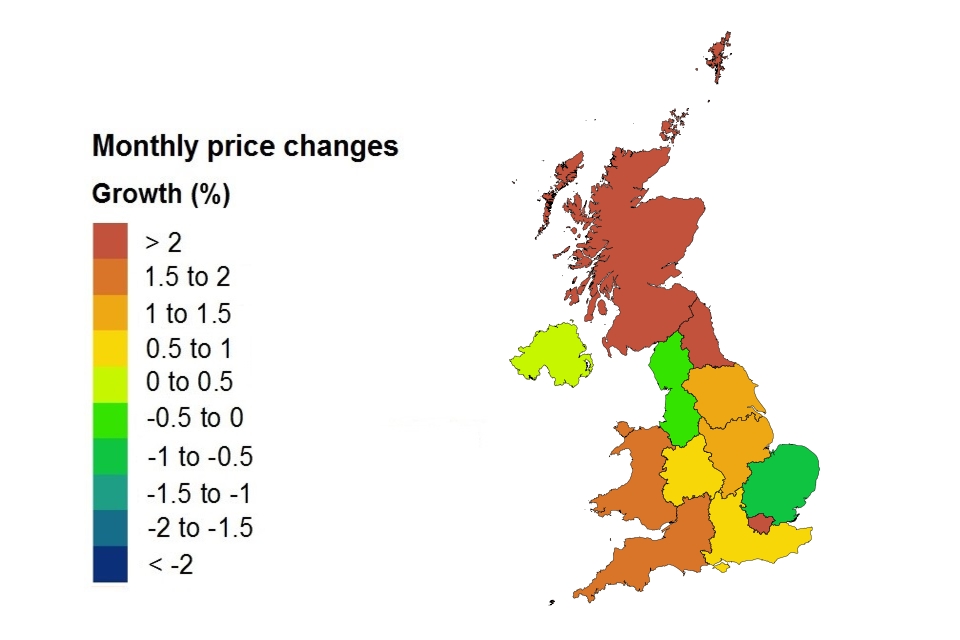 Average house price, by UK country, January 2005 to April 2018