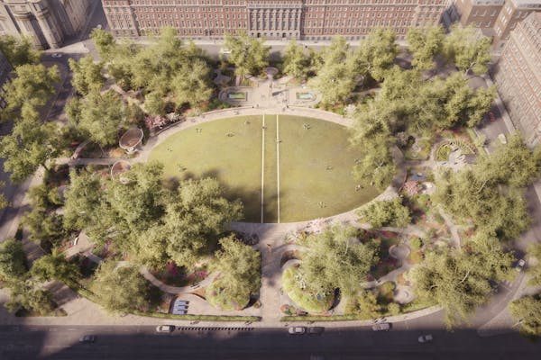Image for In Pictures: Plans submitted to transform Grosvenor Square into an 'extraordinary urban garden'