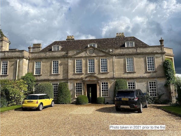 Image for Fire-damaged country mansion heads to auction at knock-down price