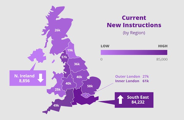 Image for Surge in new sales instructions led by the South East
