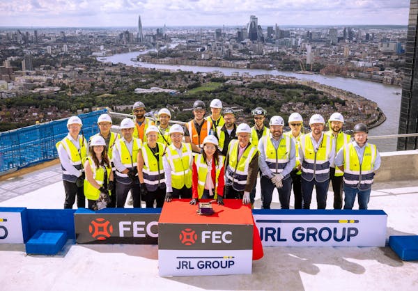 Image for 'Landmark' FEC scheme in Canary Wharf tops out