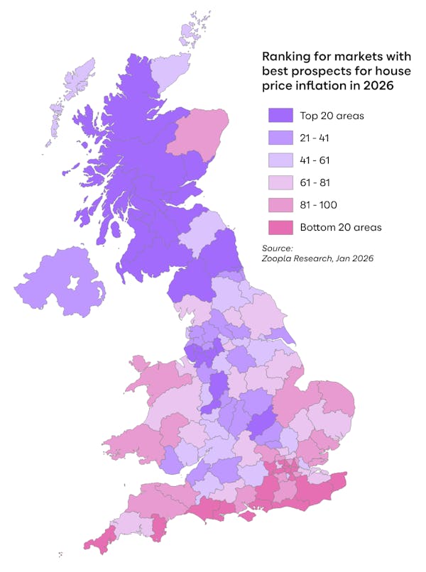 Image for London to lag in 2026 as Scotland's housing market motors - Zoopla forecast